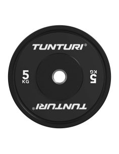 Svorio plokštė TUNTURI Platinum Bumper Plate, juoda, 50 mm, 5 kg