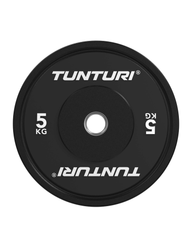 Svorio plokštė TUNTURI Platinum Bumper Plate, juoda, 50 mm, 5 kg