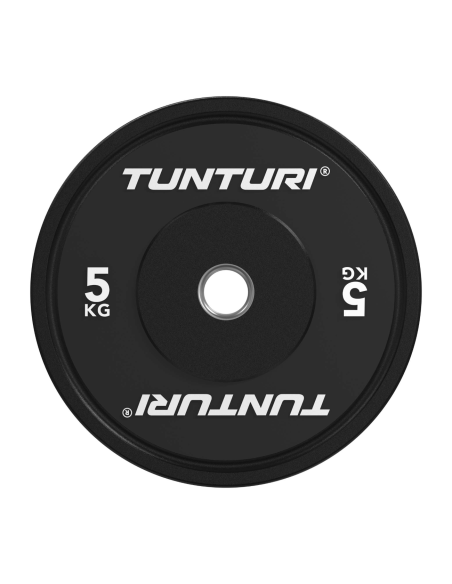 Svorio plokštė TUNTURI Platinum Bumper Plate, juoda, 50 mm, 5 kg