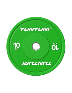 Svorio plokštė TUNTURI Platinum Bumper Plate, žalia, 50 mm, 10 kg