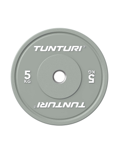 Svorio plokštė TUNTURI Platinum Bumper Plate, pilka, 50 mm, 5 kg