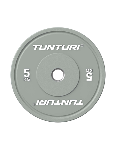 Svorio plokštė TUNTURI Platinum Bumper Plate, pilka, 50 mm, 5 kg