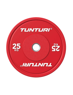 Svorio plokštė TUNTURI Platinum Bumper Plate, raudona, 50 mm, 25 kg