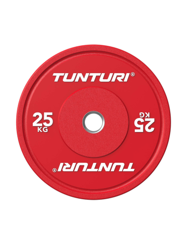 Svorio plokštė TUNTURI Platinum Bumper Plate, raudona, 50 mm, 25 kg