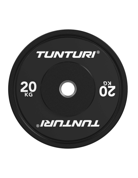 Svorio plokštė TUNTURI Platinum Bumper Plate, juoda, 50 mm, 20 kg