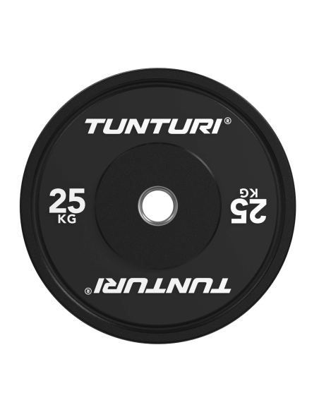 Svorio plokštė TUNTURI Platinum Bumper Plate, juoda, 50 mm, 25 kg