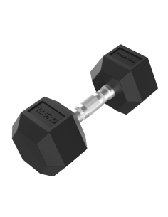 Hantelis TUNTURI Platinum Hex guminis hantelis, 12,5 kg