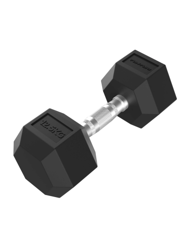 Hantelis TUNTURI Platinum Hex guminis hantelis, 12,5 kg