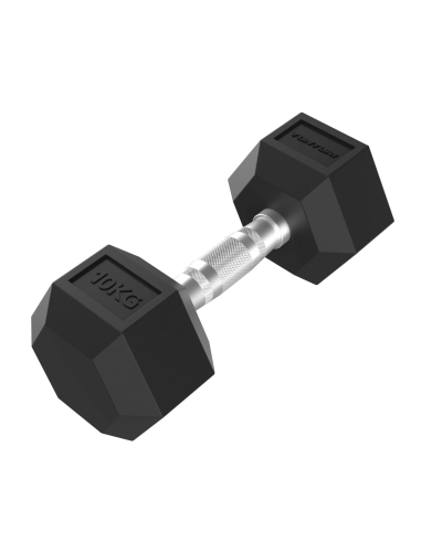 Hantelis TUNTURI Platinum Hex guminis hantelis, 10 kg