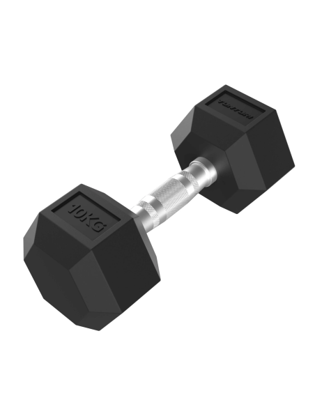 Hantelis TUNTURI Platinum Hex guminis hantelis, 10 kg