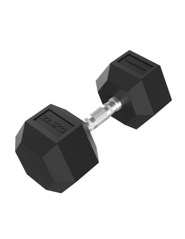 Hantelis TUNTURI Platinum Hex guminis hantelis, 22,5 kg