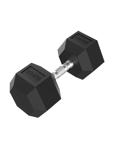 Hantelis TUNTURI Platinum Hex guminis hantelis, 27,5 kg