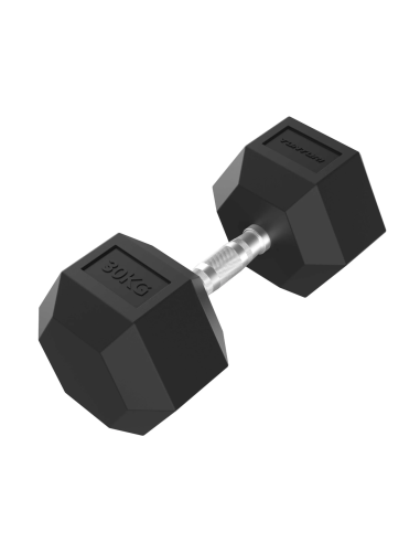Hantel TUNTURI Platinum šešiakampis guminis hantelis, 30 kg