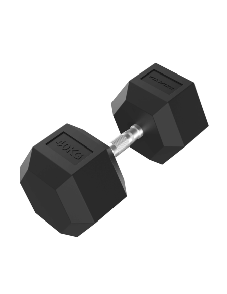 Hantelis TUNTURI Platinum Hex guminis hantelis, 40 kg