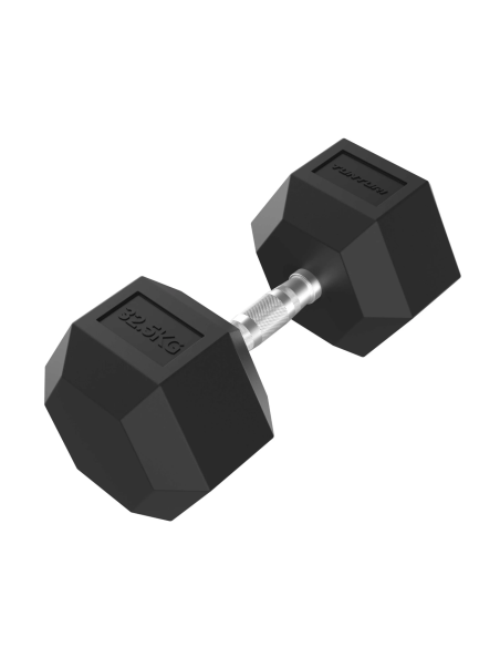 Hantelis TUNTURI Platinum Hex guminis hantelis, 32,5 kg