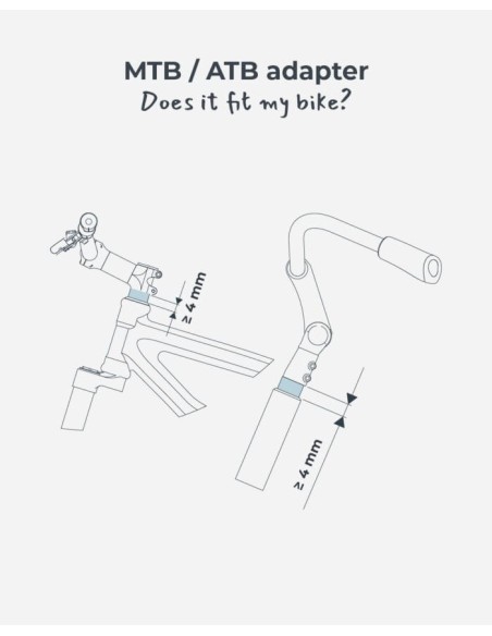 Vaikiškos kėdutės rėmo tvirtinimas (priekinis) URBAN IKI MTB/ATB adapteris