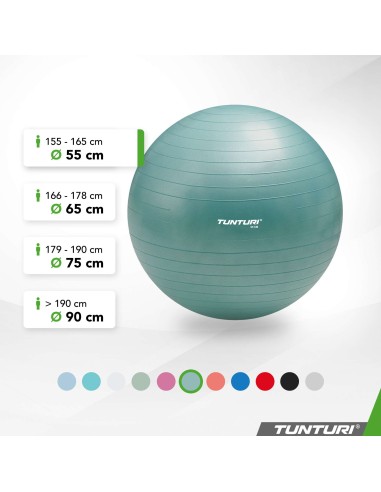 Gimnastikos kamuolys TUNTURI Gymball 55cm, Anti-Burst, Benzinas