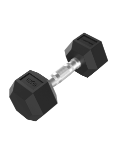 Hanteliai TUNTURI Platinum Hex guminis hantelis, 8 kg