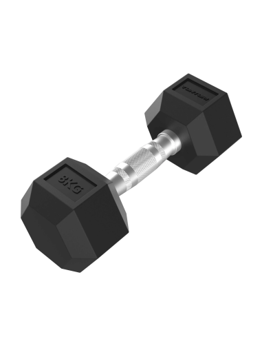 Hanteliai TUNTURI Platinum Hex guminis hantelis, 8 kg