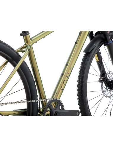 Žvyrkelis dviratis KONA Ouroboros AL, blizgus metalinis Turismo alyvuogių spalvos (žalias) (XL)