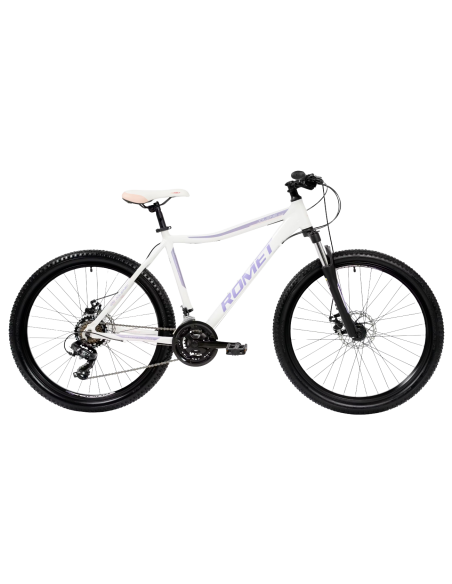 Dviratis ROMET Jolene 6.2, 26" 19" L, baltas-violetinis
