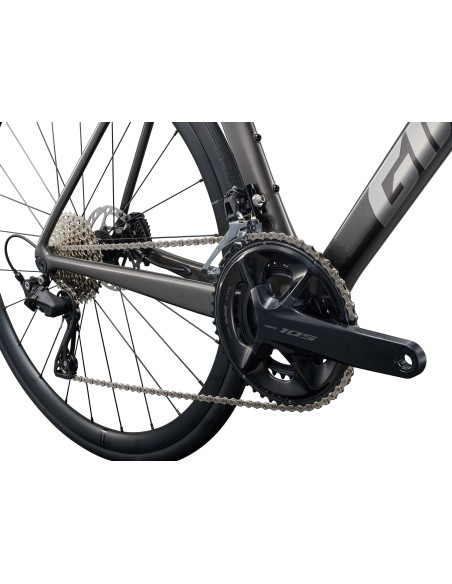 Plento dviratis GIANT TCR Advanced 2 KOM (2026) Stealth Chrome (L)