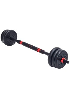 Hantelių ir štangos rinkinys CHRISTOPEIT 2 viename hantelių rinkinys 15 kg 2