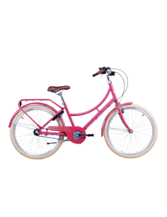 Vaikiškas dviratis S'COOL chiX Classic, 24" uogų/smėlinės spalvos
