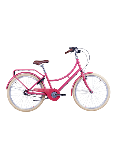 Vaikiškas dviratis S'COOL chiX Classic, 24" uogų/smėlinės spalvos