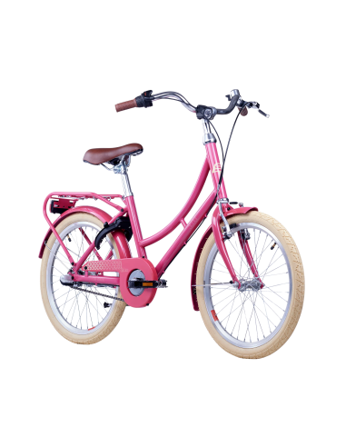 Vaikiškas dviratis S'COOL chiX Classic, 20" uogų/smėlinės spalvos