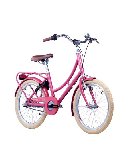 Vaikiškas dviratis S'COOL chiX Classic, 20" uogų/smėlinės spalvos