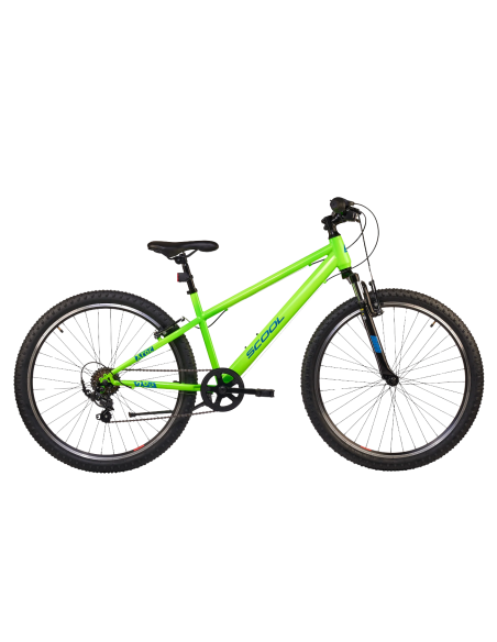 Vaikiškas dviratis S'COOL Xroc, 26" neoninės žalios/vandenyno spalvos