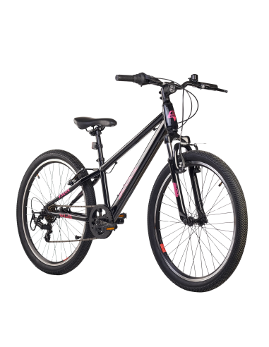 Vaikiškas dviratis S'COOL Xroc, 24" oksiduotas/rožinis