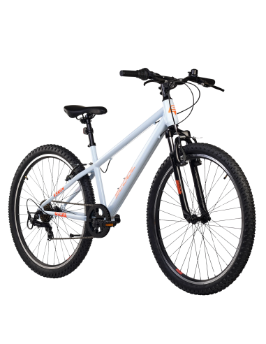 Vaikiškas dviratis S'COOL Xroc, 26" dangaus pilkos/neoninės oranžinės spalvos