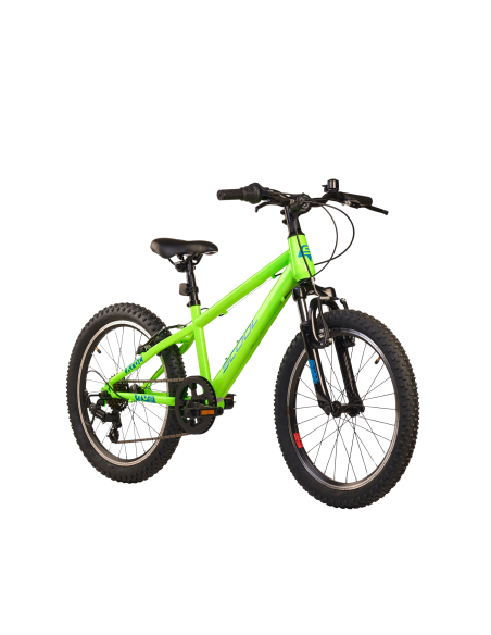 Vaikiškas dviratis S'COOL Xroc, 20" neoninės žalios/vandenyno spalvos