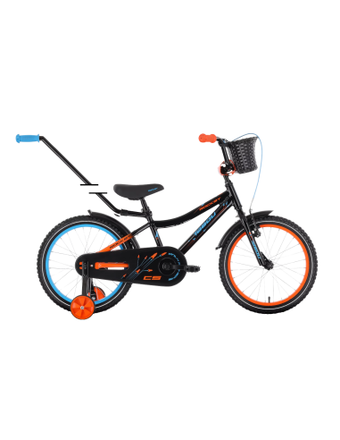 Vaikiškas dviratis TABOU Rocket CS ALU, 18" juodai oranžinis