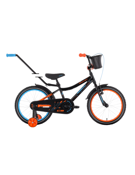 Vaikiškas dviratis TABOU Rocket CS ALU, 18" juodai oranžinis
