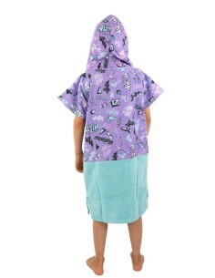 Surf pončai ir nardymo gobtuvai | Persirengimo pončai |ALL-IN Children's Poncho Pop 80s Purple – Pončas vaikams (6-9 m.) 2