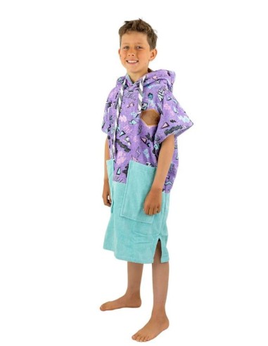 ALL-IN Children's Poncho Pop 80s Purple – Pončas vaikams (6-9 m.)