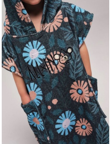 ALL-IN Children's Poncho Floral Blue – Pončas vaikams (3-6 m.) wave hawaii gobtuvas