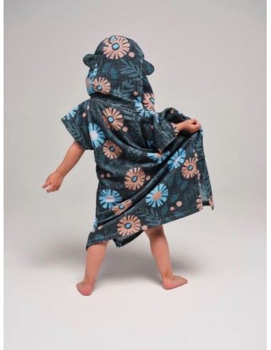 ALL-IN Children's Poncho Floral Blue – Pončas vaikams (3-6 m.)