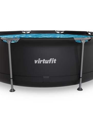 VirtuFit apvalus baseinas – Ø244 x 76 cm – antracito spalvos – su filt