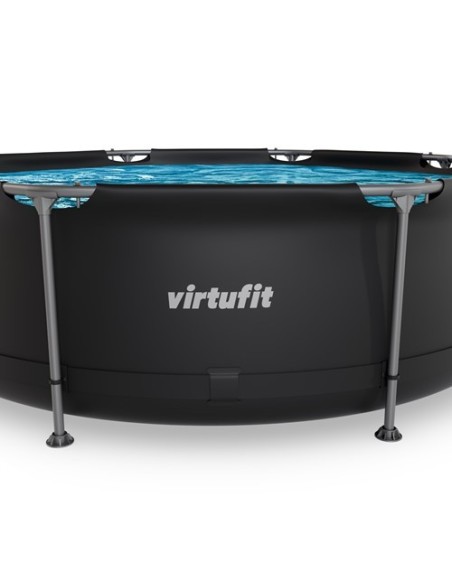 VirtuFit apvalus baseinas – Ø244 x 76 cm – antracito spalvos – su filt