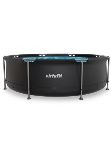 VirtuFit apvalus baseinas – Ø244 x 76 cm – antracito spalvos – su filt