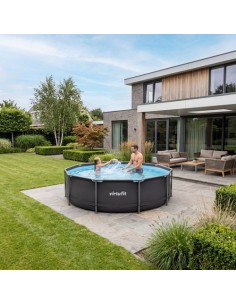 VirtuFit apvalus baseinas – Ø305 x 76 cm – antracito spalvos – su filt 2
