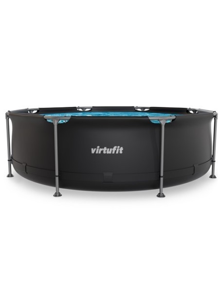 VirtuFit apvalus baseinas – Ø305 x 76 cm – antracito spalvos – su filt
