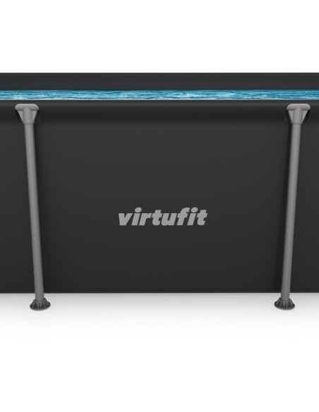 VirtuFit stačiakampis baseinas – 260 x 180 x 66 cm – antracito spalvos