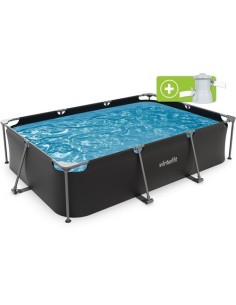 VirtuFit stačiakampis baseinas – 300 x 210 x 66 cm – antracito spalvos