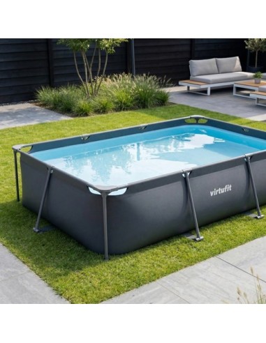 VirtuFit stačiakampis baseinas – 300 x 210 x 66 cm – antracito spalvos