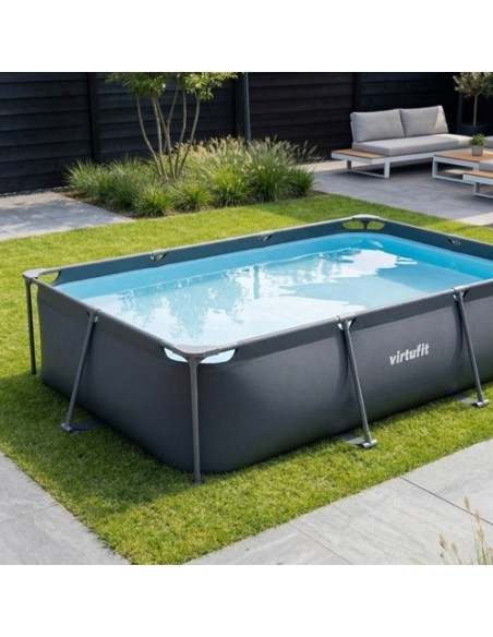 VirtuFit stačiakampis baseinas – 300 x 210 x 66 cm – antracito spalvos